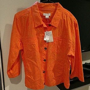 NWT christopher & banks 3/4 sleeve shirt